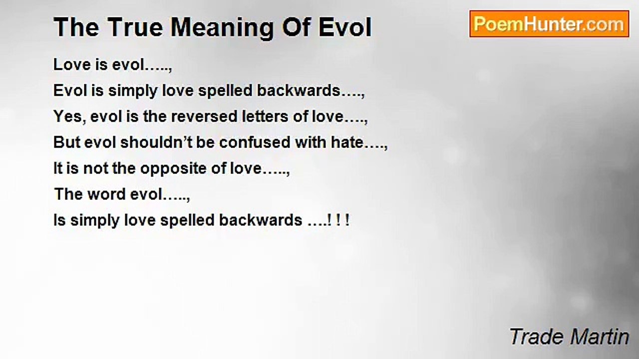 Trade Martin - The True Meaning Of Evol