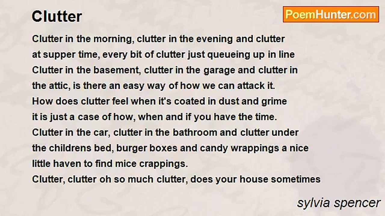 sylvia spencer - Clutter