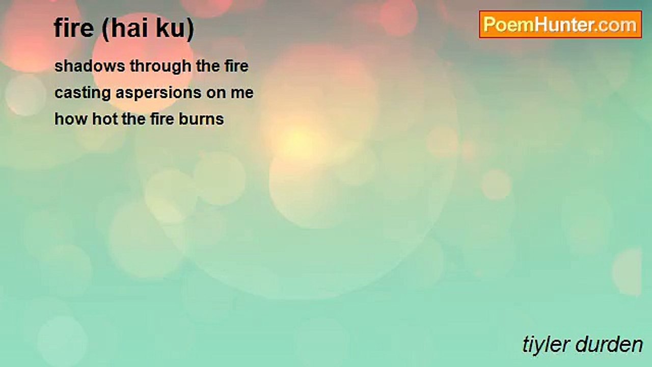 tiyler durden - fire (hai ku)