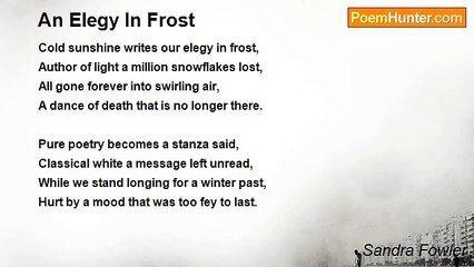 Sandra Fowler - An Elegy In Frost