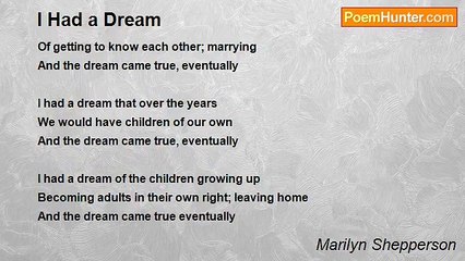 Marilyn Shepperson - I Had a Dream