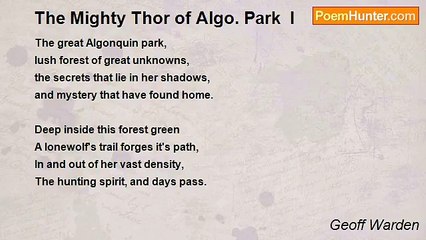 Geoff Warden - The Mighty Thor of Algo. Park  I