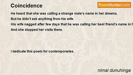 nimal dunuhinga - Coincidence
