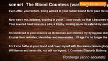 Ronberge (anno secundo) - sonnet  The Blood Countess (warning: a creepy rhyme)    a poem about blood blood blood blood blood