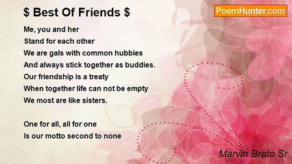 Marvin Brato Sr - $ Best Of Friends $