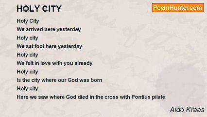 Aldo Kraas - HOLY CITY