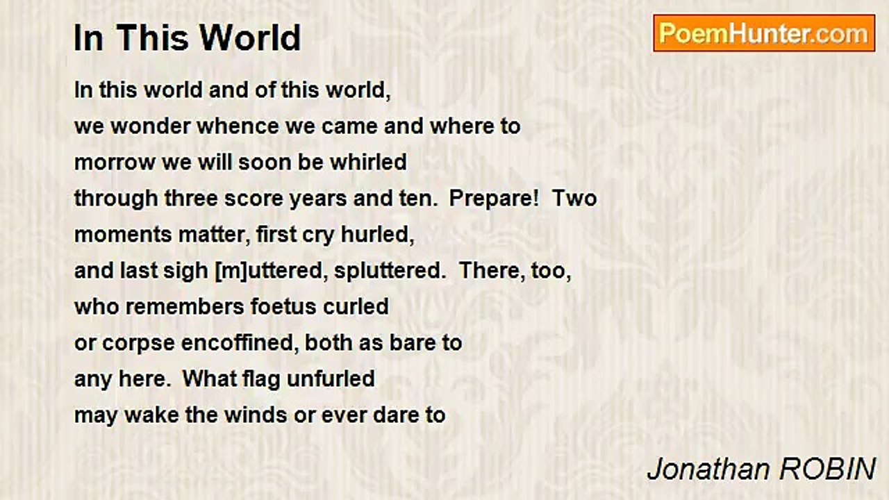Jonathan ROBIN - In This World