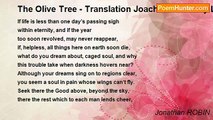 Jonathan ROBIN - The Olive Tree - Translation Joachim de Bellay L’Olive