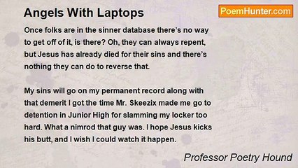 Professor Poetry Hound - Angels With Laptops