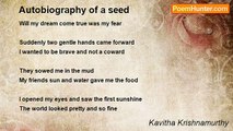 Kavitha Krishnamurthy - Autobiography of a seed