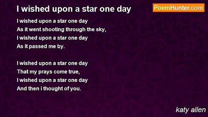 katy allen - I wished upon a star one day