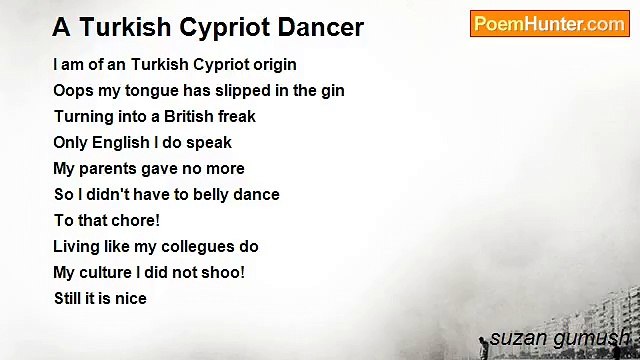 suzan gumush - A Turkish Cypriot Dancer