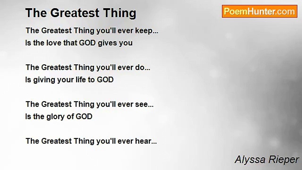 Alyssa Rieper - The Greatest Thing