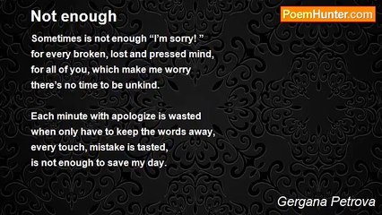 Gergana Petrova - Not enough