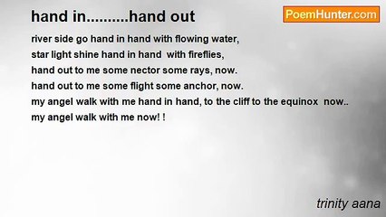 trinity aana - hand in..........hand out