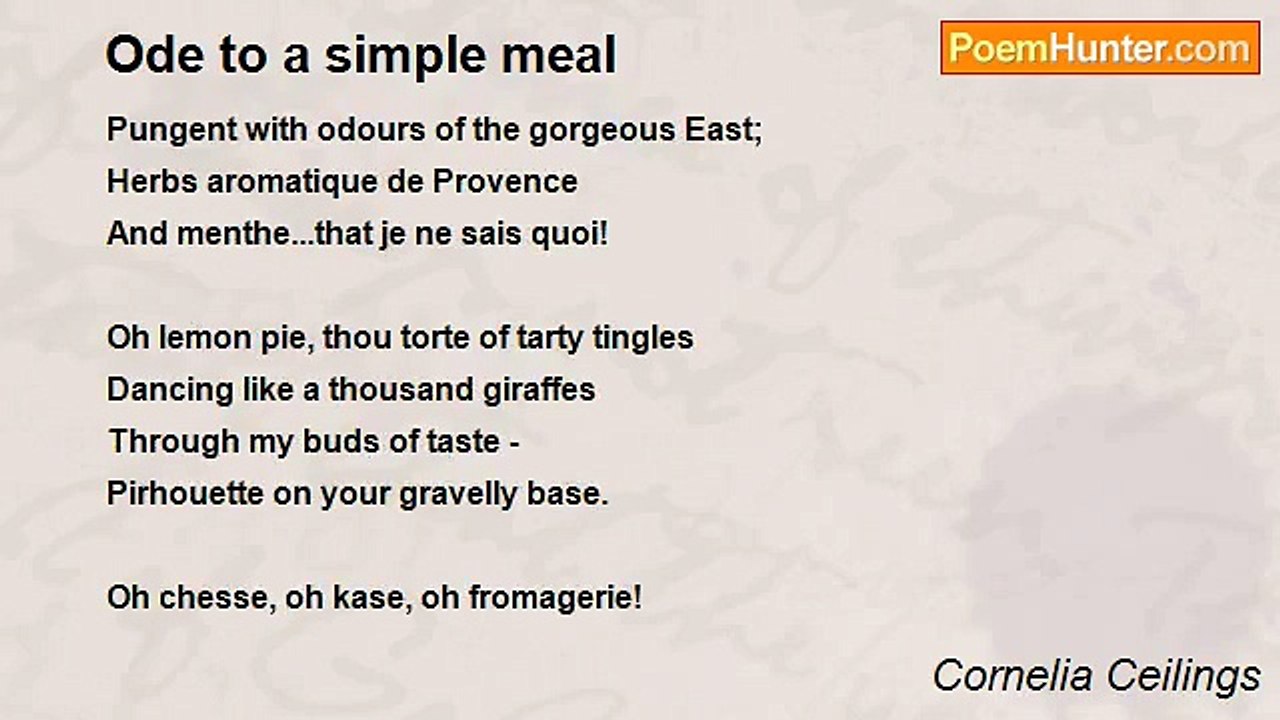 Cornelia Ceilings - Ode to a simple meal