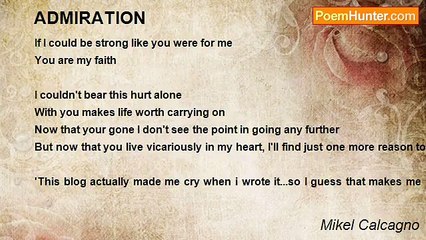 Mikel Calcagno - ADMIRATION