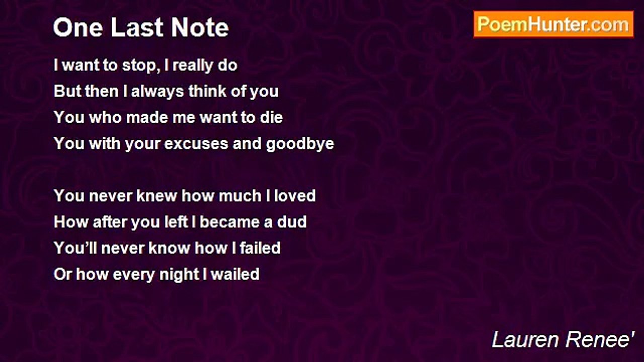 Lauren Renee' - One Last Note