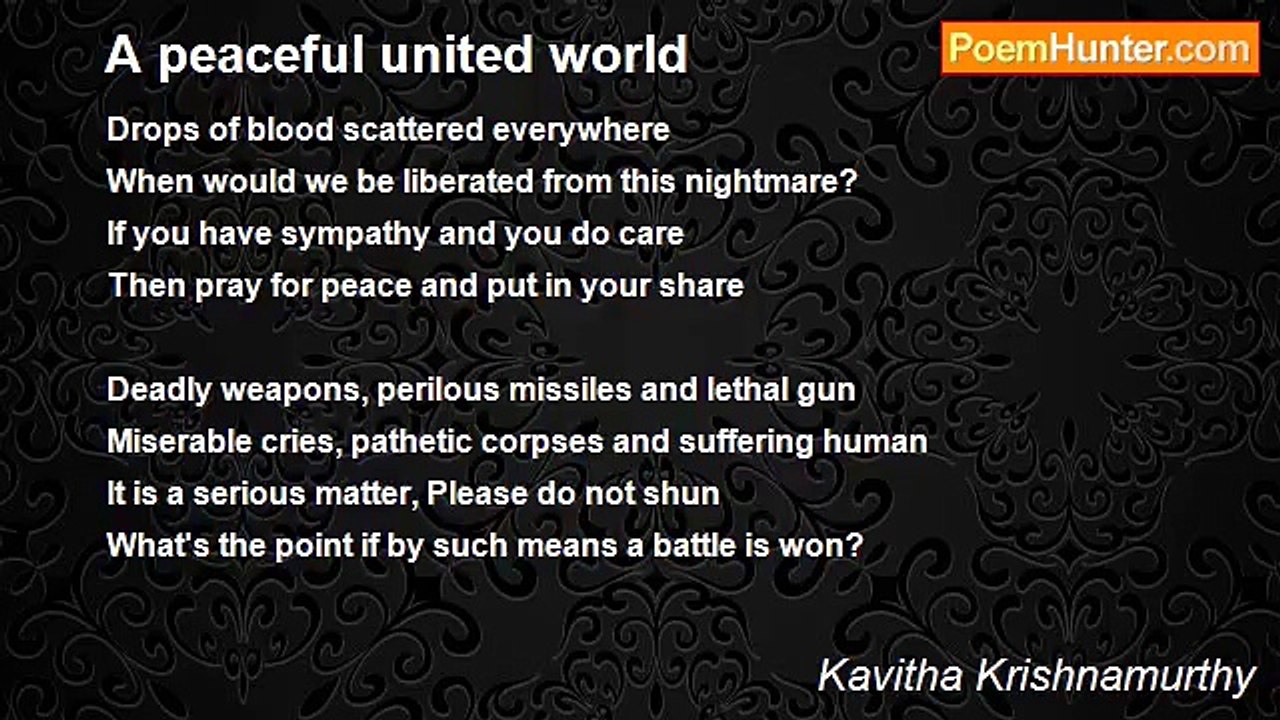 Kavitha Krishnamurthy - A peaceful united world