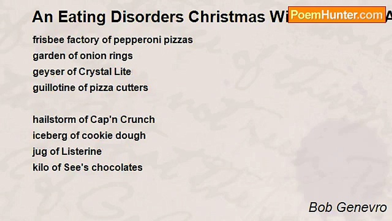 Bob Genevro - An Eating Disorders Christmas Wis...