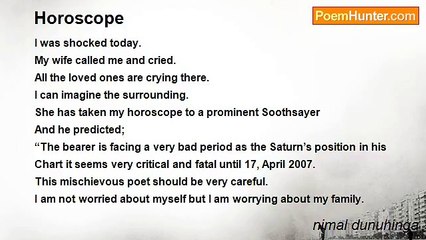 nimal dunuhinga - Horoscope