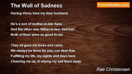 Rae Christensen - The Wall of Sadness