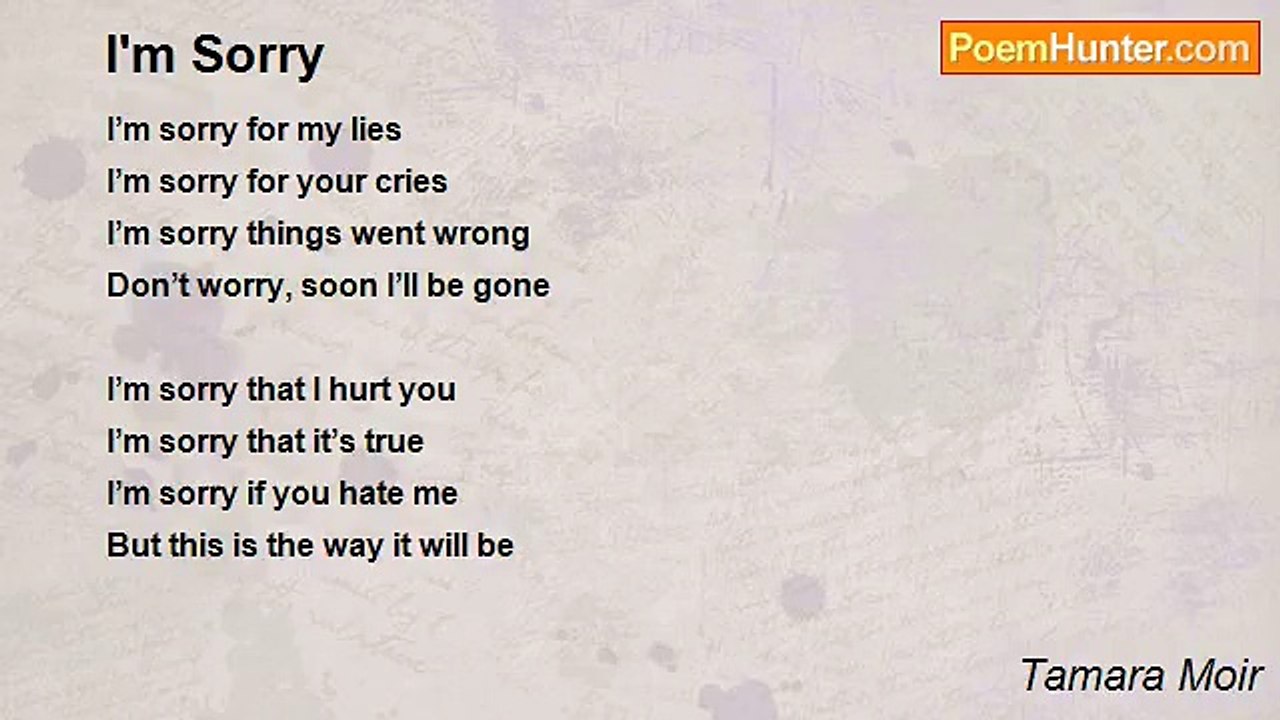 Tamara Moir - I'm Sorry