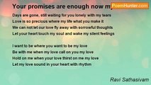 Ravi Sathasivam - Your promises are enough now my love....