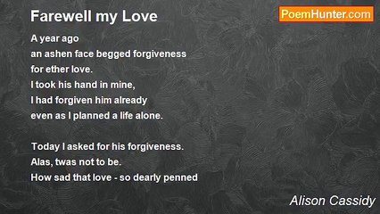 Alison Cassidy - Farewell my Love