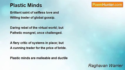 Raghavan Warrier - Plastic Minds