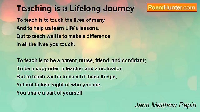Jann Matthew Papin - Teaching is a Lifelong Journey
