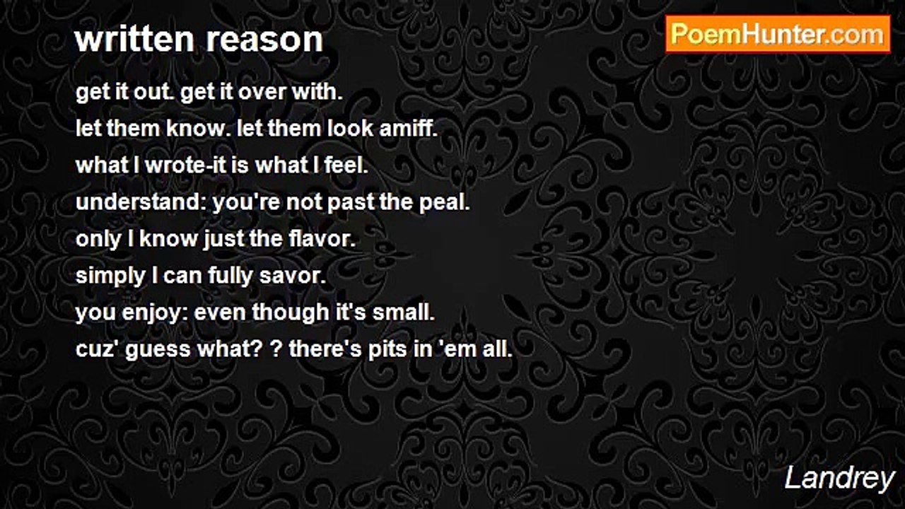 Landrey - written reason