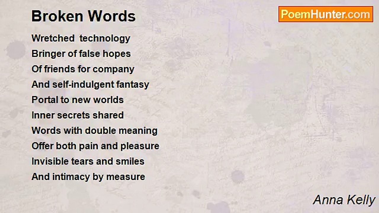 Anna Kelly - Broken Words