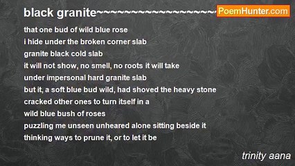 trinity aana - black granite~~~~~~~~~~~~~~~~~~~~blue bud