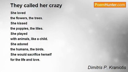 Dimitris P. Kraniotis - They called her crazy