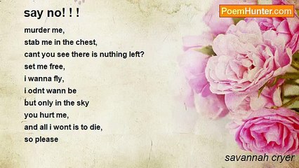 savannah cryer - say no! ! !