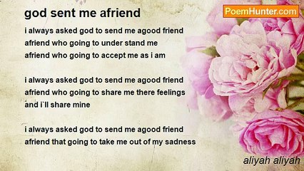 aliyah aliyah - god sent me afriend
