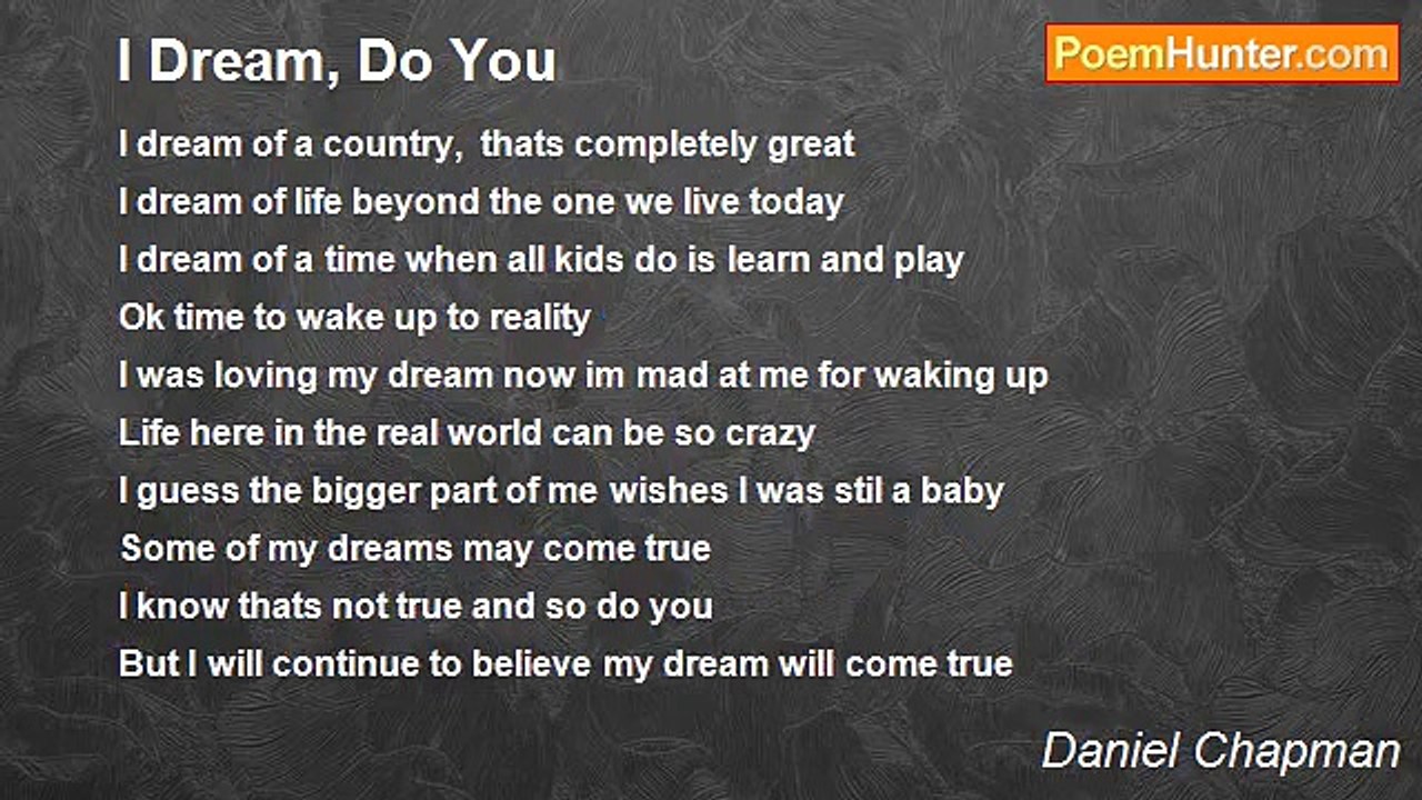 Daniel Chapman - I Dream, Do You