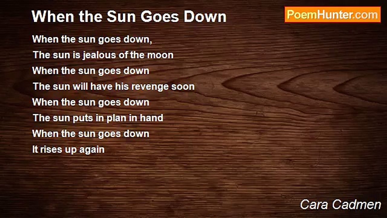 Cara Cadmen - When the Sun Goes Down