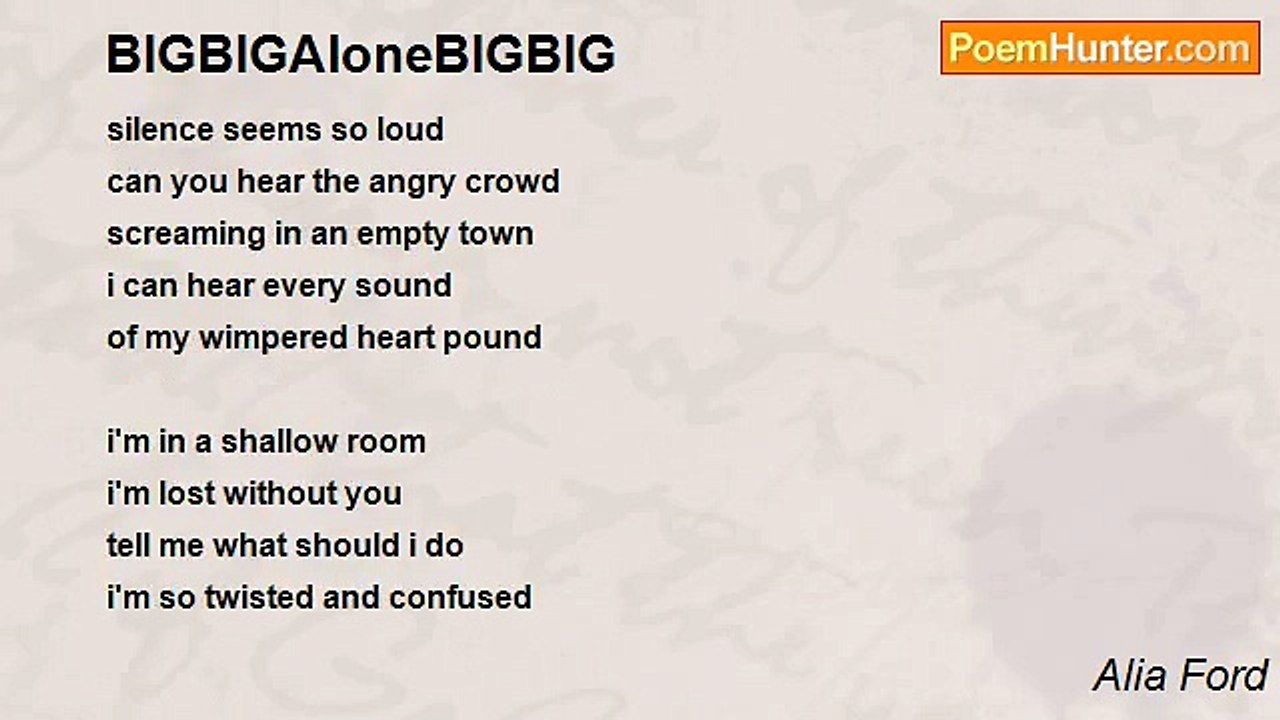 Alia Ford - BIGBIGAloneBIGBIG