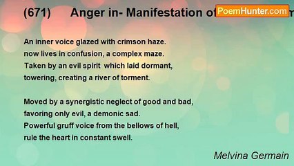 Melvina Germain - (671)      Anger in- Manifestation of Turbulent emotions