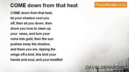 DAVID GERARDINO - COME down from that heat