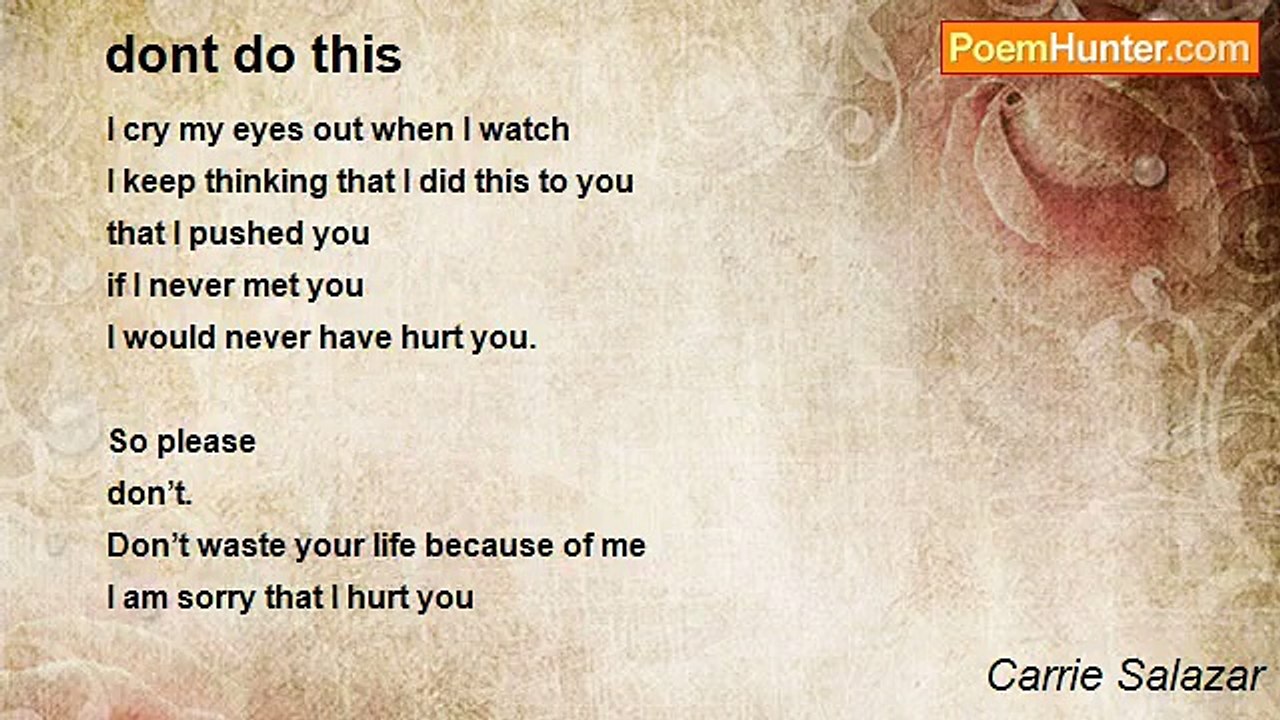 Carrie Salazar - dont do this