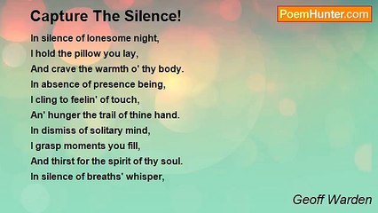 Geoff Warden - Capture The Silence!
