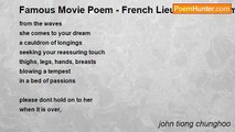 john tiong chunghoo - Famous Movie Poem - French Lieutenant's Woman