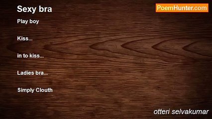 otteri selvakumar - Sexy bra
