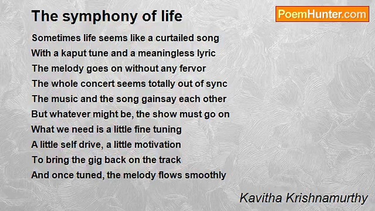 Kavitha Krishnamurthy - The symphony of life