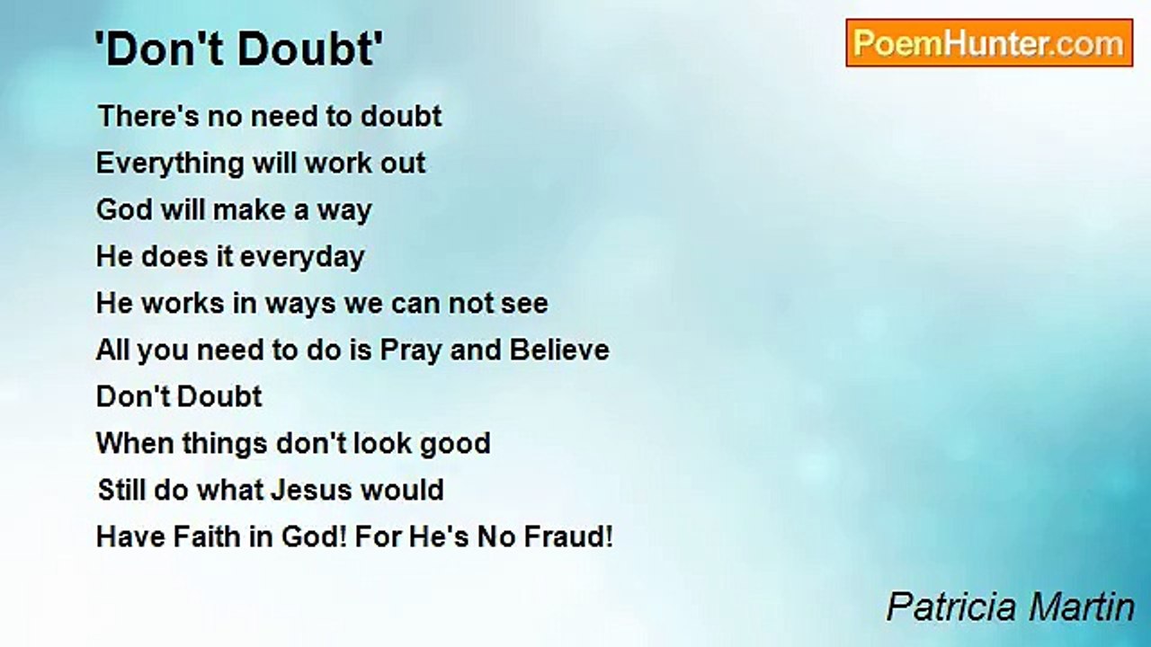 Patricia Martin - 'Don't Doubt'