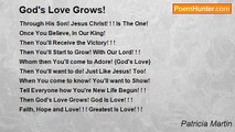 Patricia Martin - God's Love Grows!