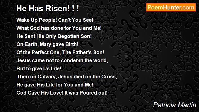 Patricia Martin - He Has Risen! ! !